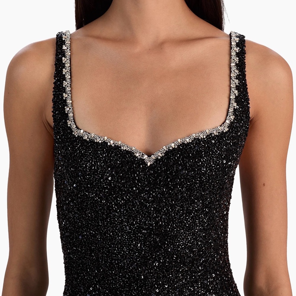 ALICE + OLIVIA Eve Embellished Sweetheart Minidress - Picture 7 of 7